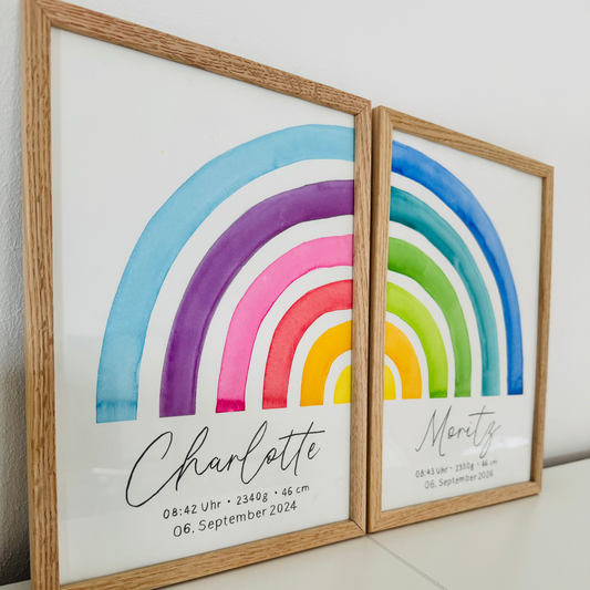 Regenbogen Poster - personalisierbar