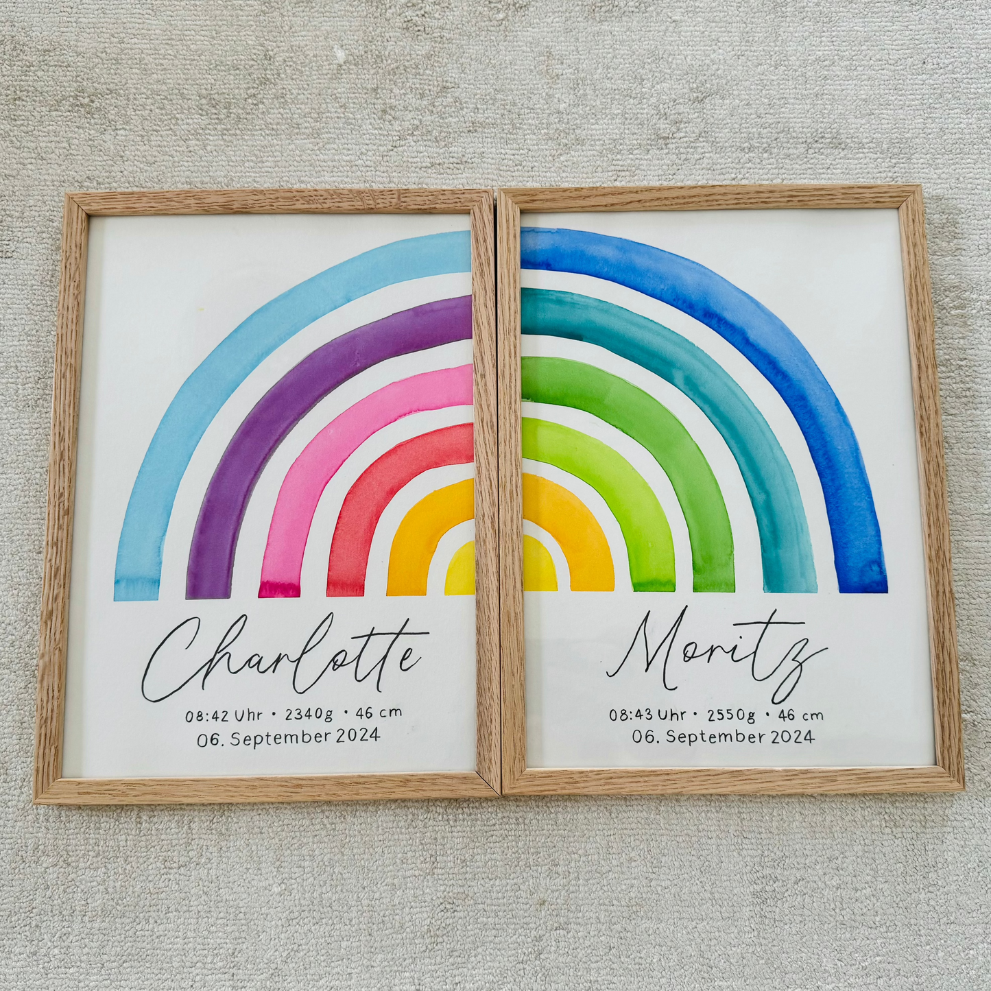 Regenbogen Poster - personalisierbar