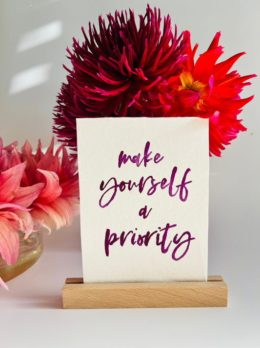 Make yourself a priority